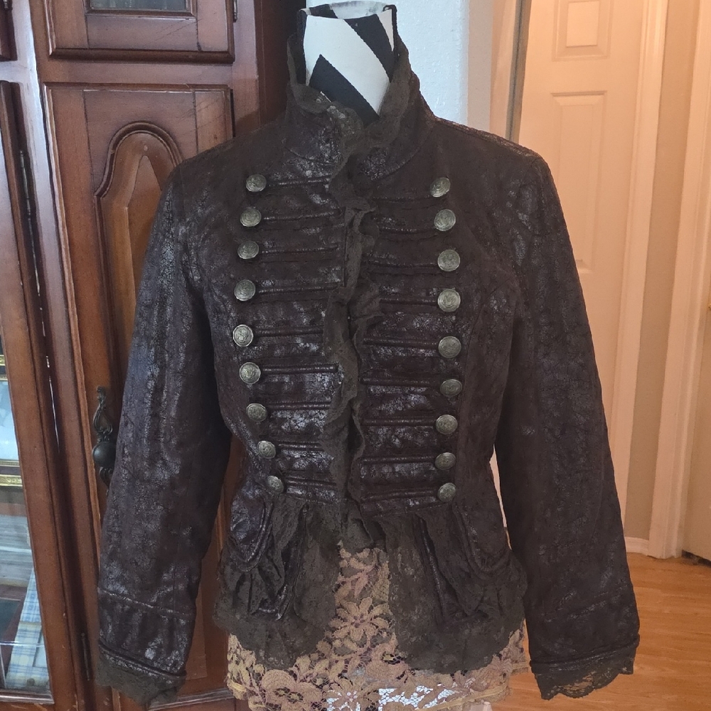 Radzoli Dark Brown Military Blazer
